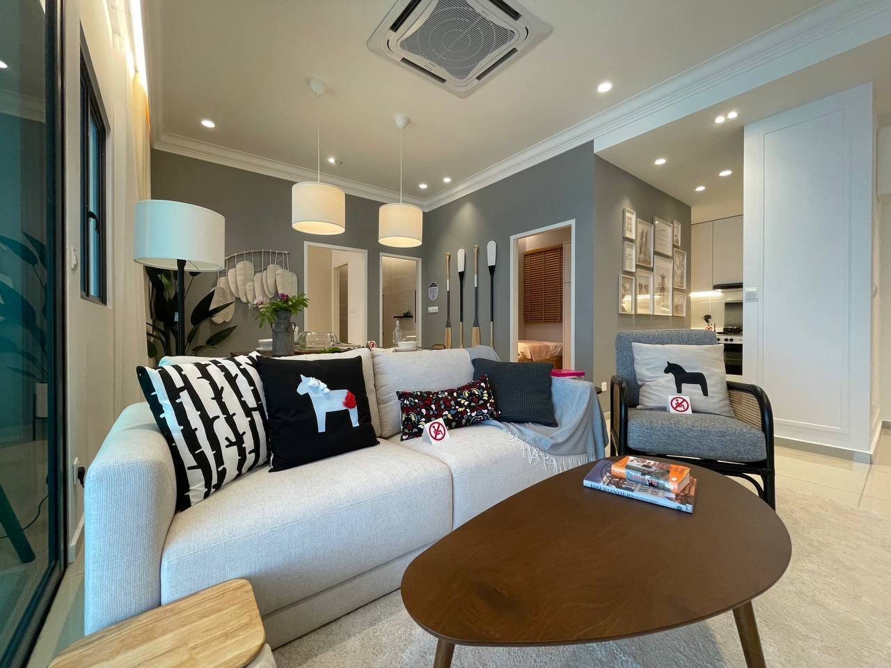 Maldives Residences show unit living & dining